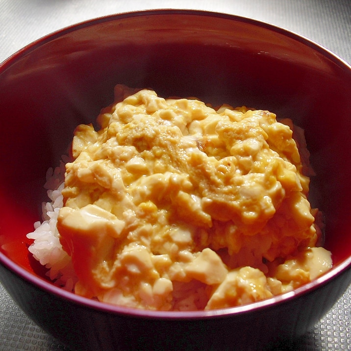 簡単朝御飯♪我が家の“卵豆腐丼”